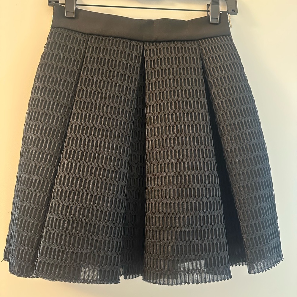 Elegant Black Textured Skirt